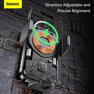 Baseus Wisdom Auto Alignment Car Mount Wireless Charger(QI 15W) (Air Outlet base)