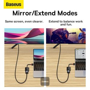 Baseus Lite Series Adapter HDMI to VGA Black