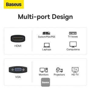 Baseus Lite Series Adapter HDMI to VGA Black