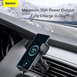 Baseus Wisdom Auto Alignment Car Mount Wireless Charger(QI 15W) (Air Outlet base)