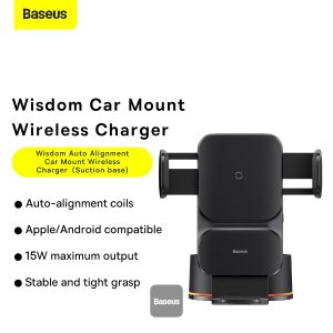 Baseus Qi 15W Wireless Car Phone Charger Holder Bracket Fast Charging Holder