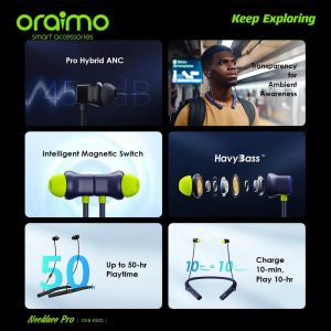 oraimo Necklace Pro ANC Wireless Headphones