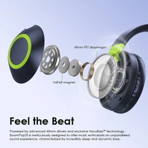 oraimo BoomPop2S ENC Over-Ear Wireless Headphones