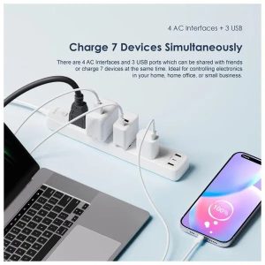 oraimo PowerHub C 2M 4-AC 3-USB Power Strip