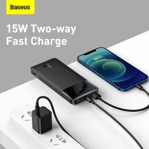 Baseus Bipow Series Digital Display Power Bank 15W - Black