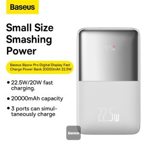 Baseus Bipow Pro Digital Display Fast Charge Power Bank 10000mAh 20W (With Simple Series Charging Cable USB to Type-C 3A 0.3m)