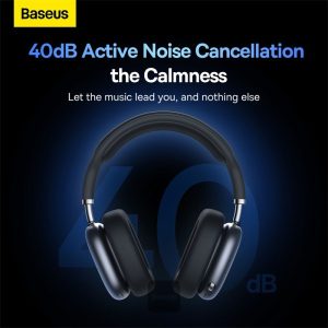 Baseus Bowie H2 Noise-Cancelling Wireless Headphone Bluetooth 5.2 Game Music Over-Ear Headset - Grey