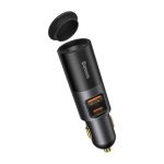 Baseus Share Together Fast Charge Car Charger with Cigarette Lighter Expansion Port U+U 120W Gray