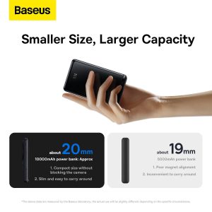 Baseus Magnetic Bracket Wireless Fast Charge Power Bank 10000mAh 20W White