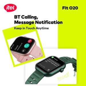 itel Smart Watch Fit O20 2.04" HD Display IP68 AI-Powered Blue