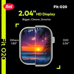 itel Smart Watch Fit O20 2.04" HD Display IP68 AI-Powered Blue
