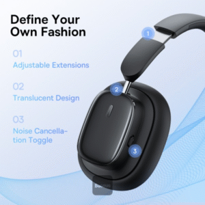 Baseus Bowie H1i Wireless Headphones - 100H Playtime ANC Headset - Cluster Black