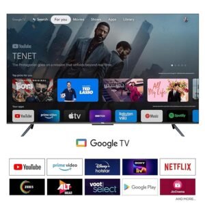 TCL 189 cm 75 inches 4K Ultra HD Smart QD-Mini LED Google TV 75C755 Black